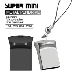 Mini Metal USB 2.0 Flash Drive 64GB Creative Business Gifts Memory Stick 32GB Pen Drive Silver Storage Devices Tiny U Pendrive