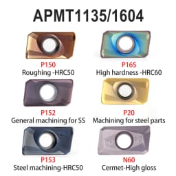MZG 10pcs APMT1135 APMT1604 DU H2 M2 ZP152 ZP153 ZP20M Carbide Milling Insert Can Be Installed With BAP300R BAP400R Tool Holder