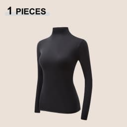 Women Autumn Winter Ultra-thin Close-fitting Base Layer Top Solid Color Elastic Long Sleeve Beauty Skin Clothes Warm Base Shirt