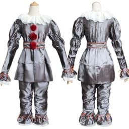 Clown Cosplay Costume Halloween Horror Outfit for Men Women Top Pants Suit Movie Halloween Uniform Outfit Party Performance