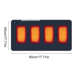 4 Heated Areas Camping Chair Heated Mat Outdoor Travel USB Electric Blanket 3 Adjustable Temperature Heater Warmer Cushion