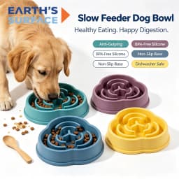 Pets Slow Food Bowl Anti Choking Dog Bowl Dog Bowl Anti Overturning Pet Food Supplies and Feeding Device for Pet Eating Supplies