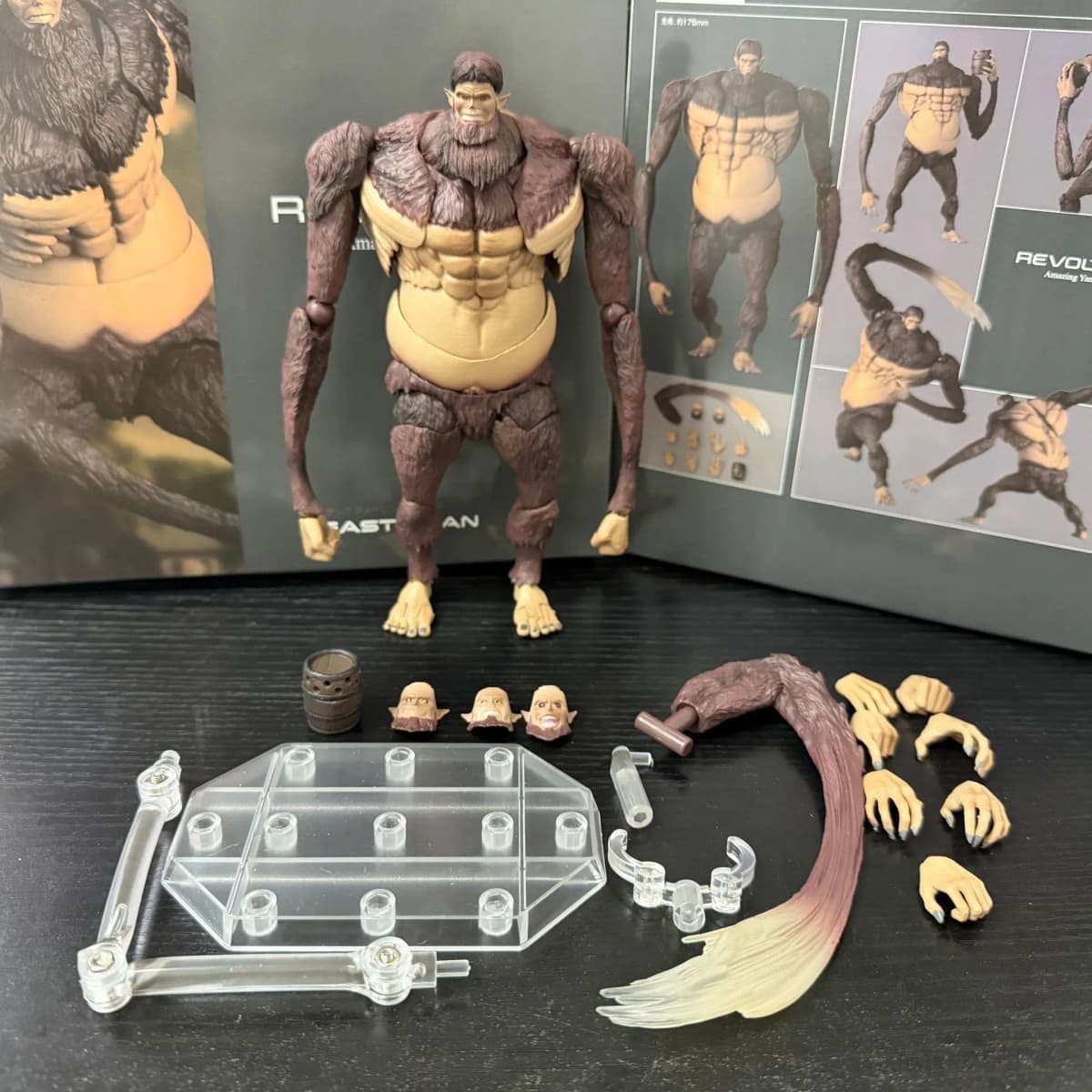 In Stock Ko Kaiyodo Amazing Yamaguchi Revoltech Attack On Titan Beast Titan Action Figure Toy Model Gift