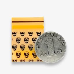 Wholesale Zipper Bag Small Grimace Orange Skull Self Sealing Zip Lock Bags Gift Jewelry Mini Pouches Plastic Packaging Bags