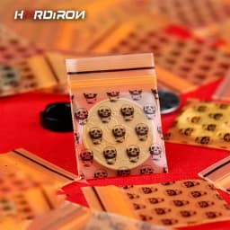Wholesale Zipper Bag Small Grimace Orange Skull Self Sealing Zip Lock Bags Gift Jewelry Mini Pouches Plastic Packaging Bags
