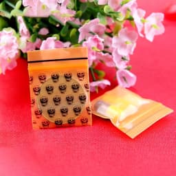 Wholesale Zipper Bag Small Grimace Orange Skull Self Sealing Zip Lock Bags Gift Jewelry Mini Pouches Plastic Packaging Bags