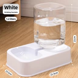 1.2L/1.5L Pet Automatic Feeder Plastic Large Capacity Cat Dog Water Dispenser Feeder Set 3 Colors 2 Styles
