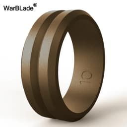 WarBLade V-groove Silicone Rings Food Grade FDA Silicone Finger Ring Hypoallergenic Sport Antibacterial Men Wedding Rubber Bands