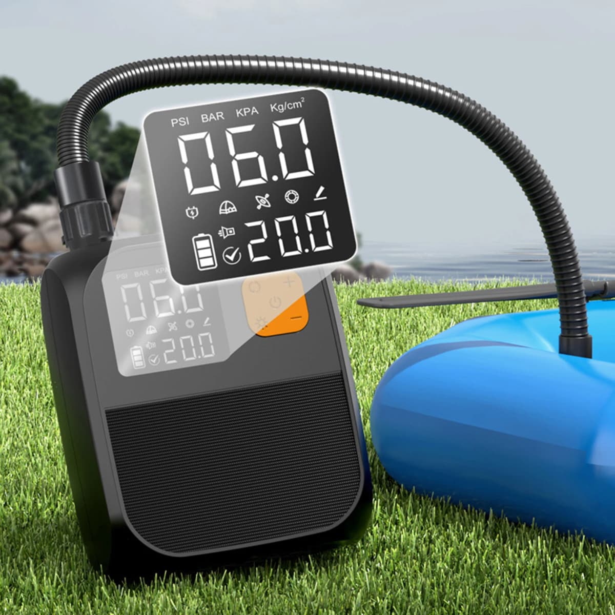 SUP Air Pump Rechargeable Electric Paddle Board Pump Portable Electric Pump for Inflatable Stand Up Paddle Board Kayaks Boats