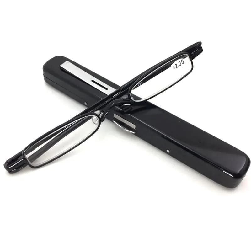 Portable Pen Holder Style Reading Glasses, Ultra-Light Metal, Anti-Blue Light, High-End Glasses for the Elderly.