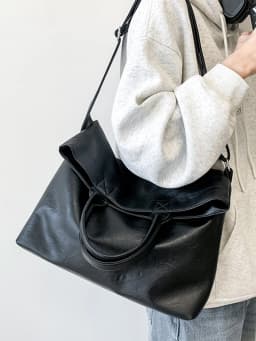 Designer Style Men's Commuting File Bag Hand-Held Briefcase Multifunctional Large Capacity Versatile Tote Bag Crossbody Bag