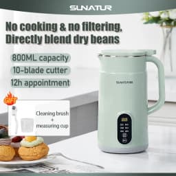 SUNATUR 600w Soybean Milk Maker - 800ml Heated Wall Breaking Machine, for Nut Vegetable (HB-B6K)
