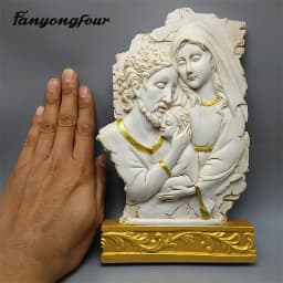 Fan Yong Four Catholic Holy Family Three Silicone Mold DIY Can Make Resin Concrete Plaster Decorations for Home Furnishings