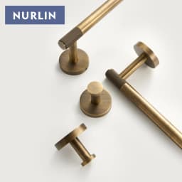 NURLIN Brass Knurled Antique Bronze Bathroom Hardware Towel Rack Toilet Paper Holder Wall Hook