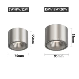 Bauhaus Ultra-Thin Surface-Mounted Downlight. Modern Minimalist Anti-Glare Ceiling Lamp / 30° Adjustable. Indoor Lighting 7W 10W
