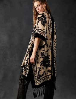 MJSERECA Bohemian Fashion women burnt plush kimono long cardigan with tassel beach cover-up luxury Holiday Casual Cardigan Shawl