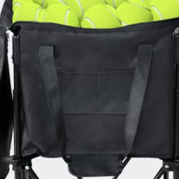 Foldable Tennis Ball Cart Caster Wheels Tennis Ball Cart Mesh Pocket for Training Workouts Portable Tennis Ball Cart