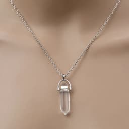 Fashion Quartz Crystal Necklace Chakra Rose Bule Purple Natural Stone Pendant Necklace Hexagonal Bullet Reiki Hippie Necklace
