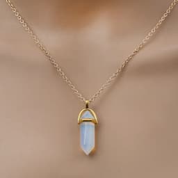 Fashion Quartz Crystal Necklace Chakra Rose Bule Purple Natural Stone Pendant Necklace Hexagonal Bullet Reiki Hippie Necklace