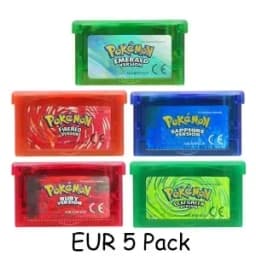 New pokémo Game Card GBA USA/ITA/NOE/FRA/EUR/ESP Video Game Cartridge Series Emerald FireRed LeafGreen Ruby Sapphire for GBA/SP