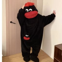Cartoon Big Mouth Monster Cute Funny Onesie Pajamas Thickened Coral Fleece Homewear For Couples Men Women Autumn Winter Pajamas