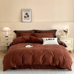 Svetanya Relief Heavy‑Weave 3D Jacquard 100% Cotton Bedding Sets 4pcs Bed Linens Duvet Cover Set Underwear
