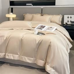 Premium Quality Duvet Cover Set 1000TC Egyptian Cotton Solid Plain Double Twin 4pcs Bedding set 1Flat/Fitted Sheet 2Pillow shams