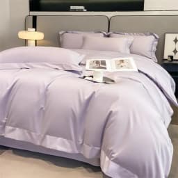 Premium Quality Duvet Cover Set 1000TC Egyptian Cotton Solid Plain Double Twin 4pcs Bedding set 1Flat/Fitted Sheet 2Pillow shams
