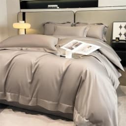 Premium Quality Duvet Cover Set 1000TC Egyptian Cotton Solid Plain Double Twin 4pcs Bedding set 1Flat/Fitted Sheet 2Pillow shams