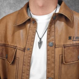 Retro Viking Arrow Texture Men Necklaces Stainless Steel Pendant Chain Women Punk Fashion Jewelry New Accessories Gift Wholesale