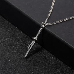 Anime Jujutsu Kaisen Fushiguro Toji Cosplay Necklace Unisex Sword Spear of Tianri Knife Pendant Choker Jewelry Accessories Gifts