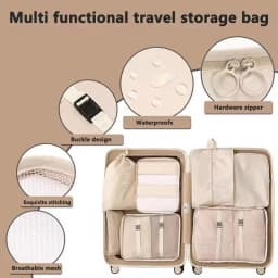 Travel Storage Bags Set 7/8/9/10-Piece Digital Toiletries Organizer Suitcase Packing Cubes for Clothes Shoes Clothes Tidy Pouch