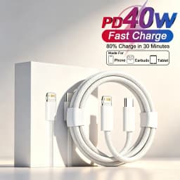 PD 40W Fast Charging USB Cable For iPhone 14 13 12 11 Pro Max 8 7 Plus XS XR Type C Data Line 2M Quick Charge Phone Accessories