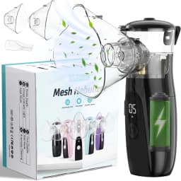 Mesh Nebulizer Portable Inhaler Machine Smart Timer Silent Atomizer for Kids Adult Rechargeable Home Medical Respiratory Care
