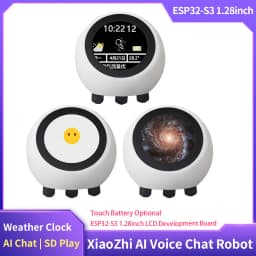 DeepSeek XiaoZhi AI Voice Chat Robot ESP32-S3 1.28 Inch LCD Development Board Touch Battery Optional SD Play Weather Clock