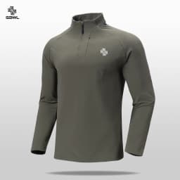 SBWL Autumn/Winter New Men's Outdoor Sports With a Base Shirt Running Skiing Mountaineering Fitness Sports Long Sleeve T-Shirt