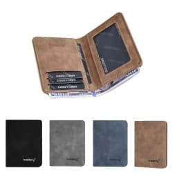 Thin Sanded Leather Multi-Card Driver's License Card Holder Simple Casual New Business Multi-Function Bifold Men's Short Wallet