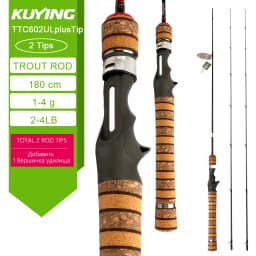 KUYING TETON Spinning Casting Rod For Fishing Lure Rods BFS Pole Carbon 0.8-8g 1-8lb FUJI Parts Baitcaster
