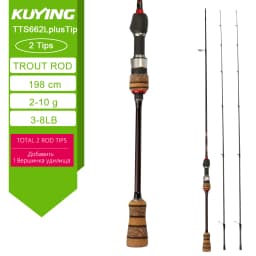 KUYING TETON Spinning Casting Rod For Fishing Lure Rods BFS Pole Carbon 0.8-8g 1-8lb FUJI Parts Baitcaster