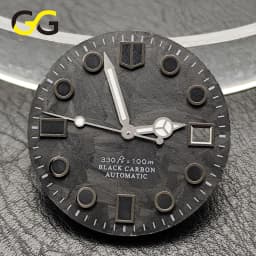 Hot Sale 28.5mm Carbon Fiber Green C3 Luminous Dial Replacement Part Fit NH34 NH35 8215 ETA2824 Mechanical Watch DIAL Custom