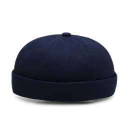 Vintage Men's Summer Cotton Brimless Skullies Cap Solid Color Street Portable Docker Hats Multipurpose Beanie Hat Hip Hop Hats
