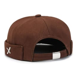 Vintage Men's Summer Cotton Brimless Skullies Cap Solid Color Street Portable Docker Hats Multipurpose Beanie Hat Hip Hop Hats