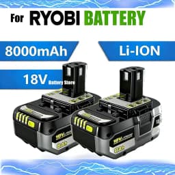 For RYOBI high-performance lithium battery with low self discharge, suitable for all 18V power tools P107 P108 P109 BPL1820