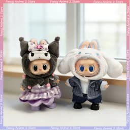 Kawaii Cartoon Anime Cosplay Clothing for 17cm Labubu Mini Plush Dolls Cute Costume Outfits Handmade Dolls Accessories Good Gift