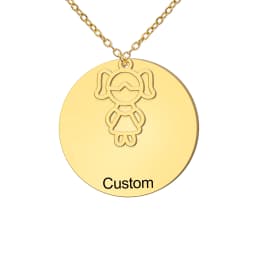 Jeshayuan New Trend Boy Girl Engraved Custom Name Necklace For Kids Stainless Steel Box Chain Necklaces Family Jewelry Gift