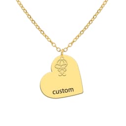 Jeshayuan New Trend Boy Girl Engraved Custom Name Necklace For Kids Stainless Steel Box Chain Necklaces Family Jewelry Gift