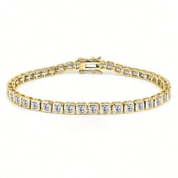 Handmade 14K Gold 3mm Lab Diamond Bangle Bracelet Engagement Wedding Bracelets for Women Bridal Trendy Party Jewelry