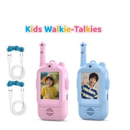 2PC Children's Video Walkie-talkie HD Walkie-talkie USB Charging Indoor Outdoor Entertainment Kids Toys Birthday Gifts Ages 3-12