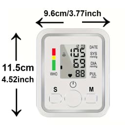 Blood Pressure Monitor Upper Arm Automatic BP Cuff Machine with LED Display for Home Use Health Care