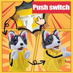 Kid Kung Fu Animal Toy Husky Glove Doll Game Plush Toy Boxer Hand Puppet Dog Action Interactive Toys Party Social Game